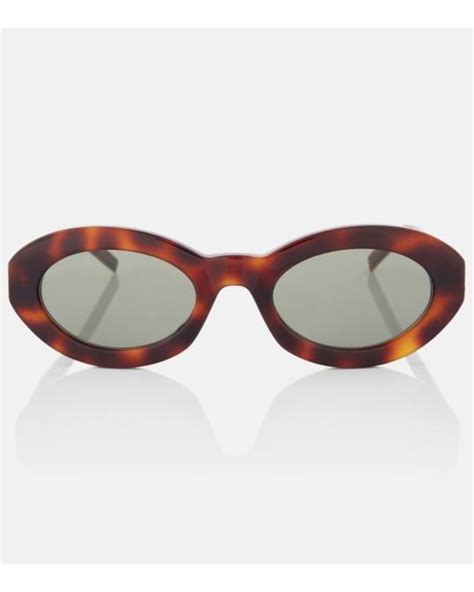 SL M136 oval sunglasses in brown .